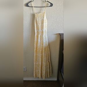 Yellow Patterned Women's Dress